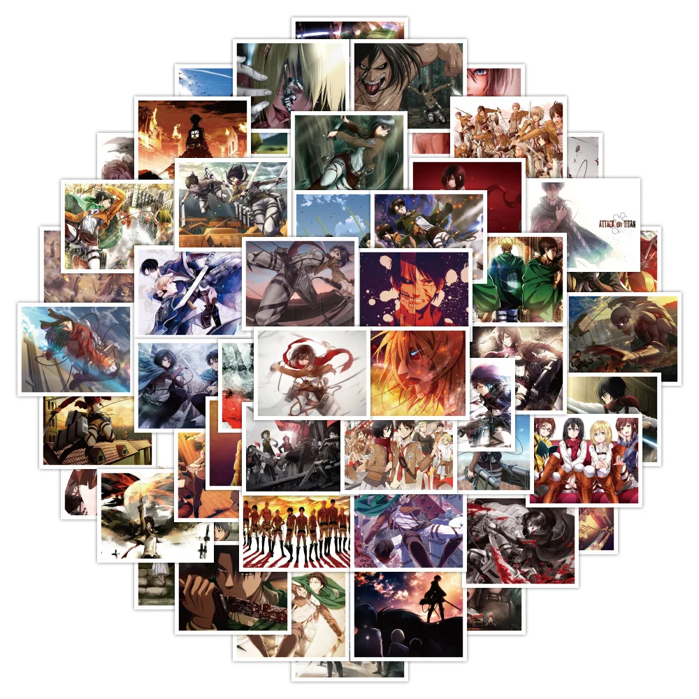 50 Pcs/ Set Anime Attack On Titan Doodle Sticker Notebook Graffiti Stickers for Laptop Skateboard Bike Car Luggage Guitar Helmet
50 Pcs/ Set Anime Attack On Titan Doodle Sticker Notebook Graffiti Stickers for Laptop Skateboard Bike Car Luggage Guitar Helmet