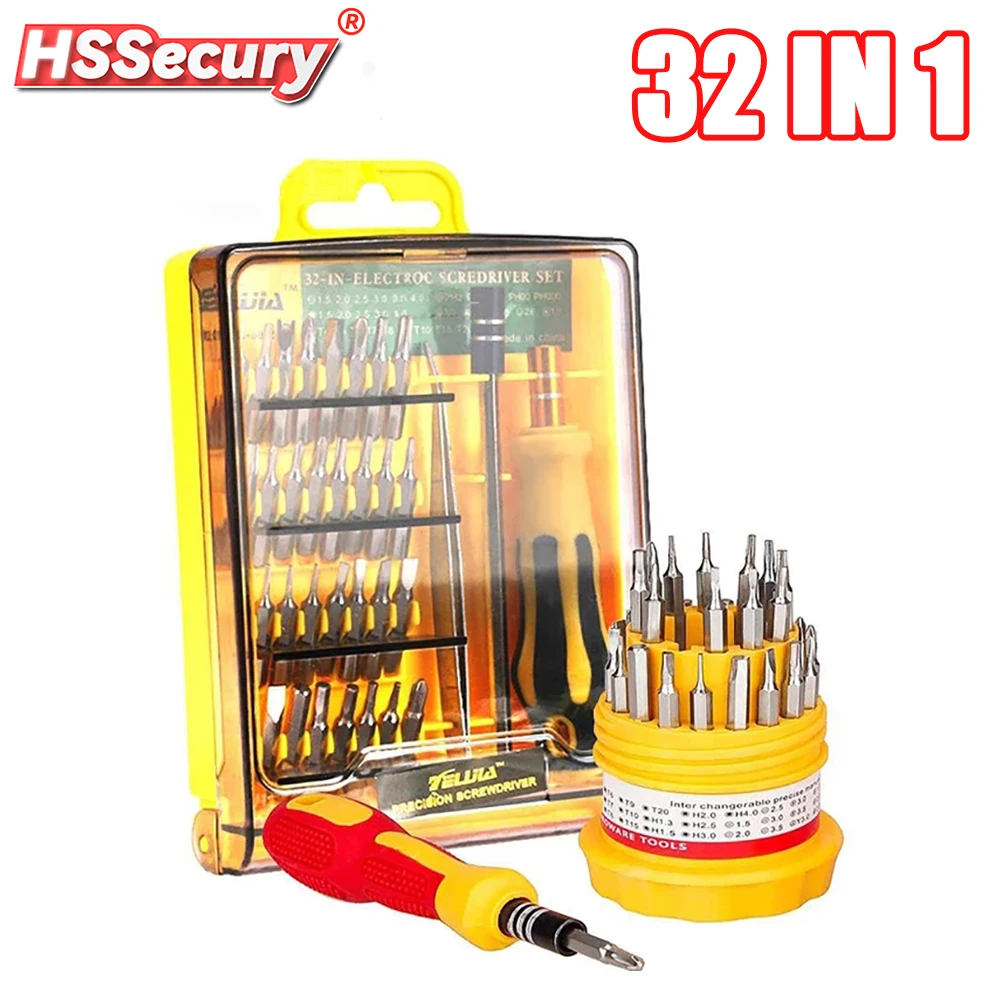 32 in 1 Screwdriver Set Interchangerable Precision Screwdriver Bits Laptop Cellphone Manual Repair Hand Tools Kit
32 in 1 Screwdriver Set Interchangerable Precision Screwdriver Bits Laptop Cellphone Manual Repair Hand Tools Kit