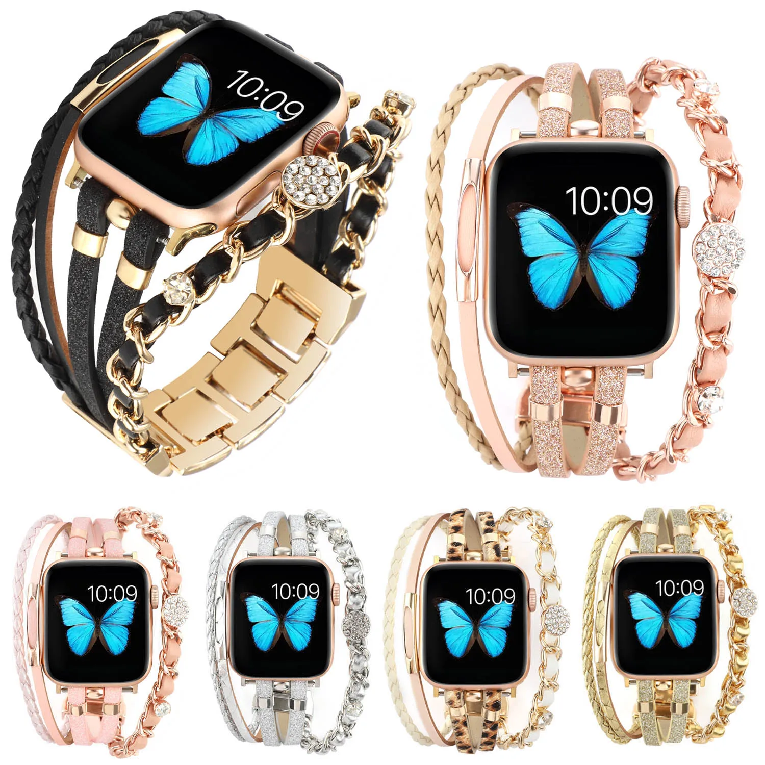 Lady Strap For Apple Watch Ultra Band 49mm 45/41mm 42/44/40mm Metal Woman Watchband For Iwatch Series 8 7 SE 6 5 4 3 Bracelet
Lady Strap For Apple Watch Ultra Band 49mm 45/41mm 42/44/40mm Metal Woman Watchband For Iwatch Series 8 7 SE 6 5 4 3 Bracelet
