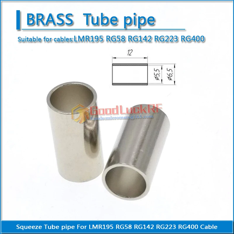 10X Pcs RF Connector Squeeze Tube pipe For LMR195 RG58 RG142 RG223 RG400 Cable Straight Nickel Plated
10X Pcs RF Connector Squeeze Tube pipe For LMR195 RG58 RG142 RG223 RG400 Cable Straight Nickel Plated