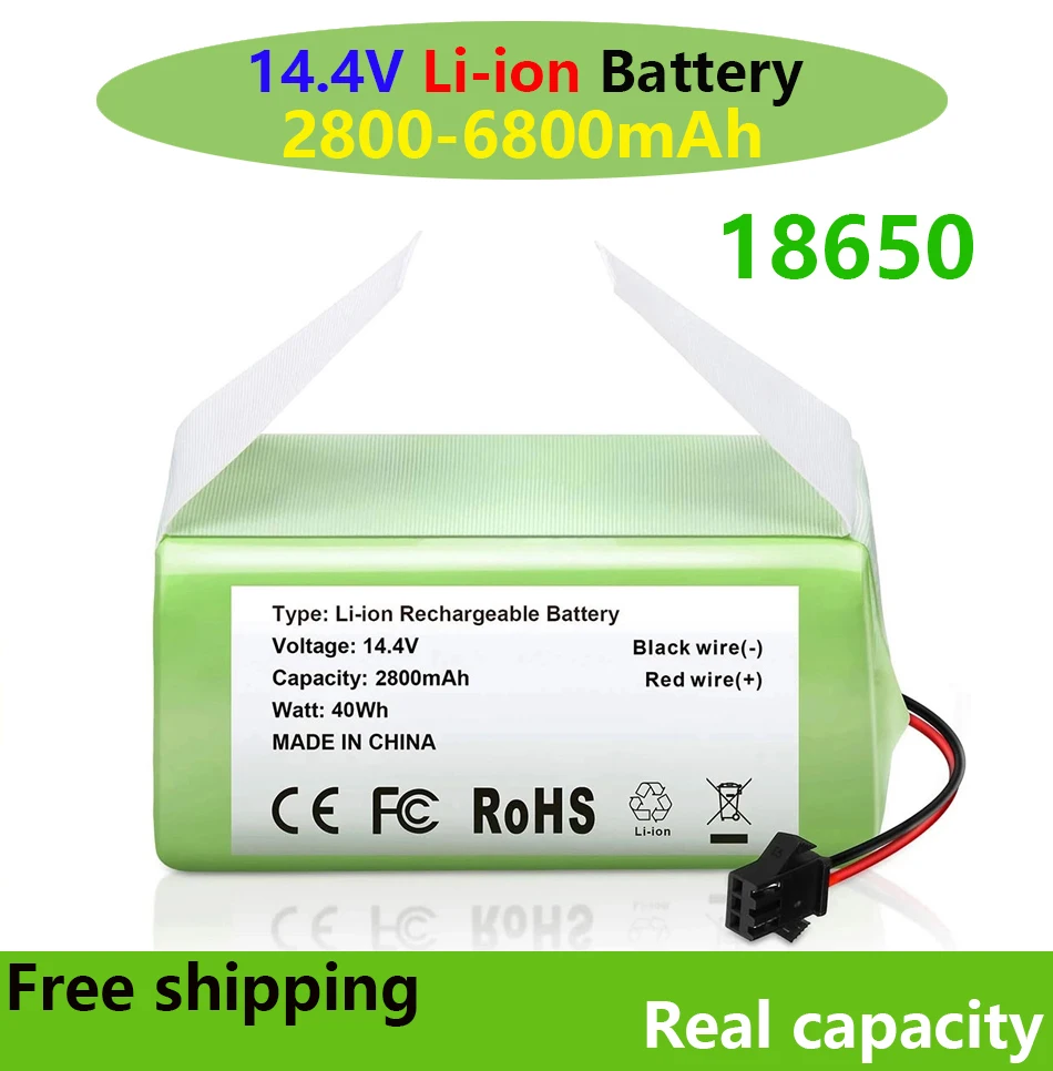 New 2023 14.4V 6800mAh Li-ion Battery for Conga 990 1090 Tesvor X500 Ecovacs Deebot N79 N79S DN622 Eufy RoboVac11 11S RoboVac 30
New 2023 14.4V 6800mAh Li-ion Battery for Conga 990 1090 Tesvor X500 Ecovacs Deebot N79 N79S DN622 Eufy RoboVac11 11S RoboVac 30