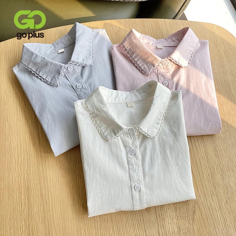 GOPLUS Women's Buttoned Shirts White Summer Top Korean Fashion Short Sleeve Blouse Women Blusen Damen Chemisier Femme C60247
GOPLUS Women's Buttoned Shirts White Summer Top Korean Fashion Short Sleeve Blouse Women Blusen Damen Chemisier Femme C60247