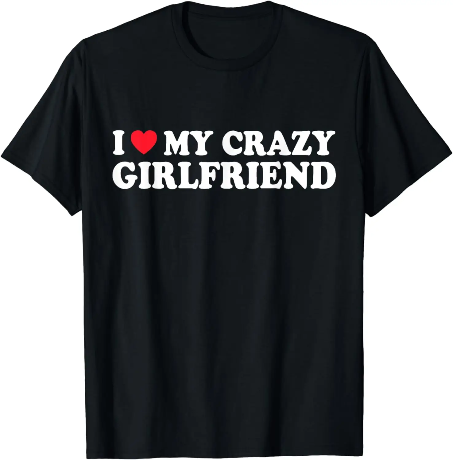 Футболка с надписью I Love My Crazy GF для девочек и мальчиков на День Св. Валентина