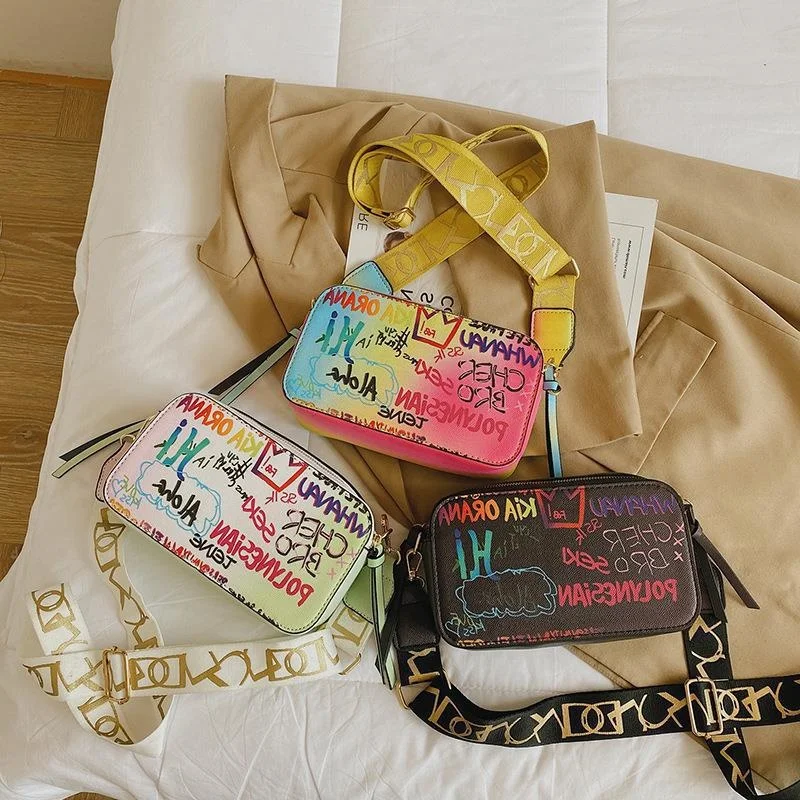 Letter Graffiti PU Leather Small Crossbody Bags Women Fashion Shoulder Bag Luxury Designer Handbags Female Mobile Phone Purses
Letter Graffiti PU Leather Small Crossbody Bags Women Fashion Shoulder Bag Luxury Designer Handbags Female Mobile Phone Purses