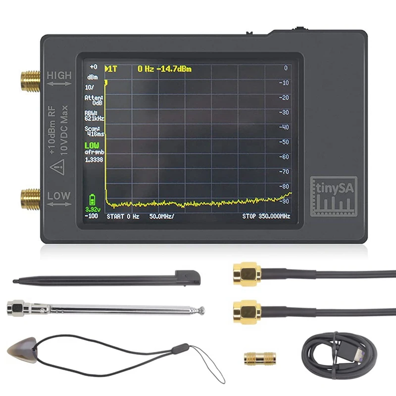 

V0.3.1, 100-960 МГц, MF/HF/VHF UHF анализатор спектра входного спектра с 3,5-дюймовым сенсорным экраном