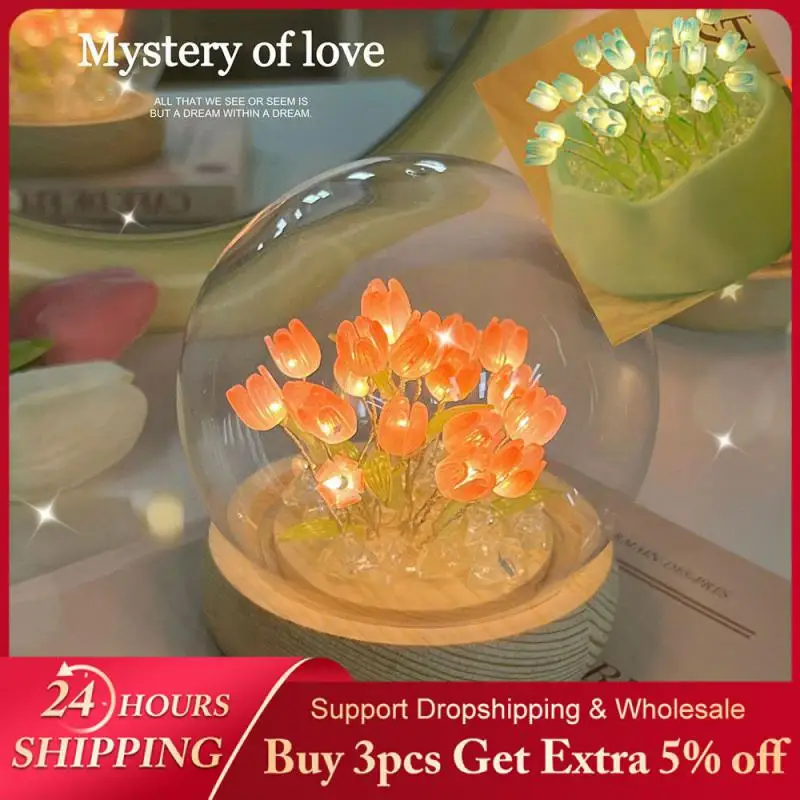 Ночники-тюльпаны, искусственный цветок ручной работы, материал «сделай сам», упаковка, украшение для комнаты и спальни, атмосферное освещение, украшения, подарки 
Ночники-тюльпаны, искусственный цветок ручной работы, материал «сделай сам», упаковка, украшение для комнаты и спальни, атмосферное освещение, украшения, подарки