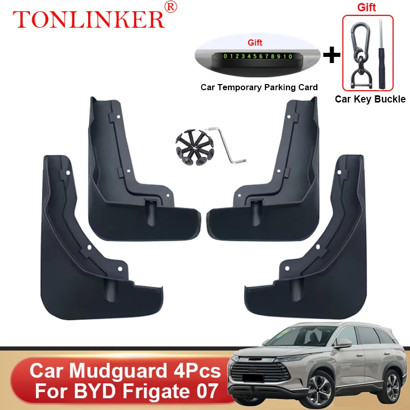TONLINKER Car Mudguard For BYD Frigate 07 PHEV DM-i 2022 2023- Mudguards Splash Guards Front Rear Fender Mudflaps Accessories 
TONLINKER Car Mudguard For BYD Frigate 07 PHEV DM-i 2022 2023- Mudguards Splash Guards Front Rear Fender Mudflaps Accessories
