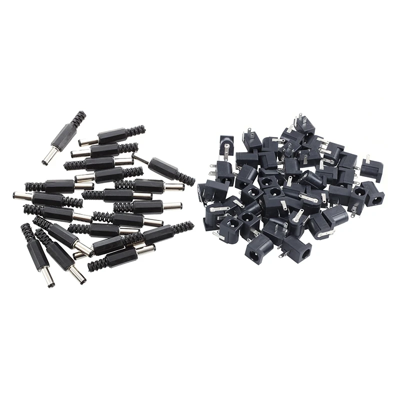 20 Pcs Black 2.5Mm X 5.5Mm DC Power Male Plug Jack & 45 Pcs DC Power Jack Socket 2.1Mm X 5.5Mm Barrel-Type PCB Mount
20 Pcs Black 2.5Mm X 5.5Mm DC Power Male Plug Jack & 45 Pcs DC Power Jack Socket 2.1Mm X 5.5Mm Barrel-Type PCB Mount