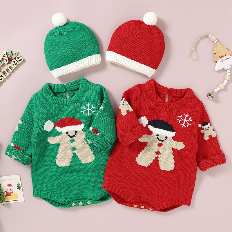 Christmas Elk Baby Boy Girl Rompers Kids Knitting Jumpsuits Long Sleeve Autumn Winter Baby Clothes Cartoon Rompers + Caps Outfit
Christmas Elk Baby Boy Girl Rompers Kids Knitting Jumpsuits Long Sleeve Autumn Winter Baby Clothes Cartoon Rompers + Caps Outfit