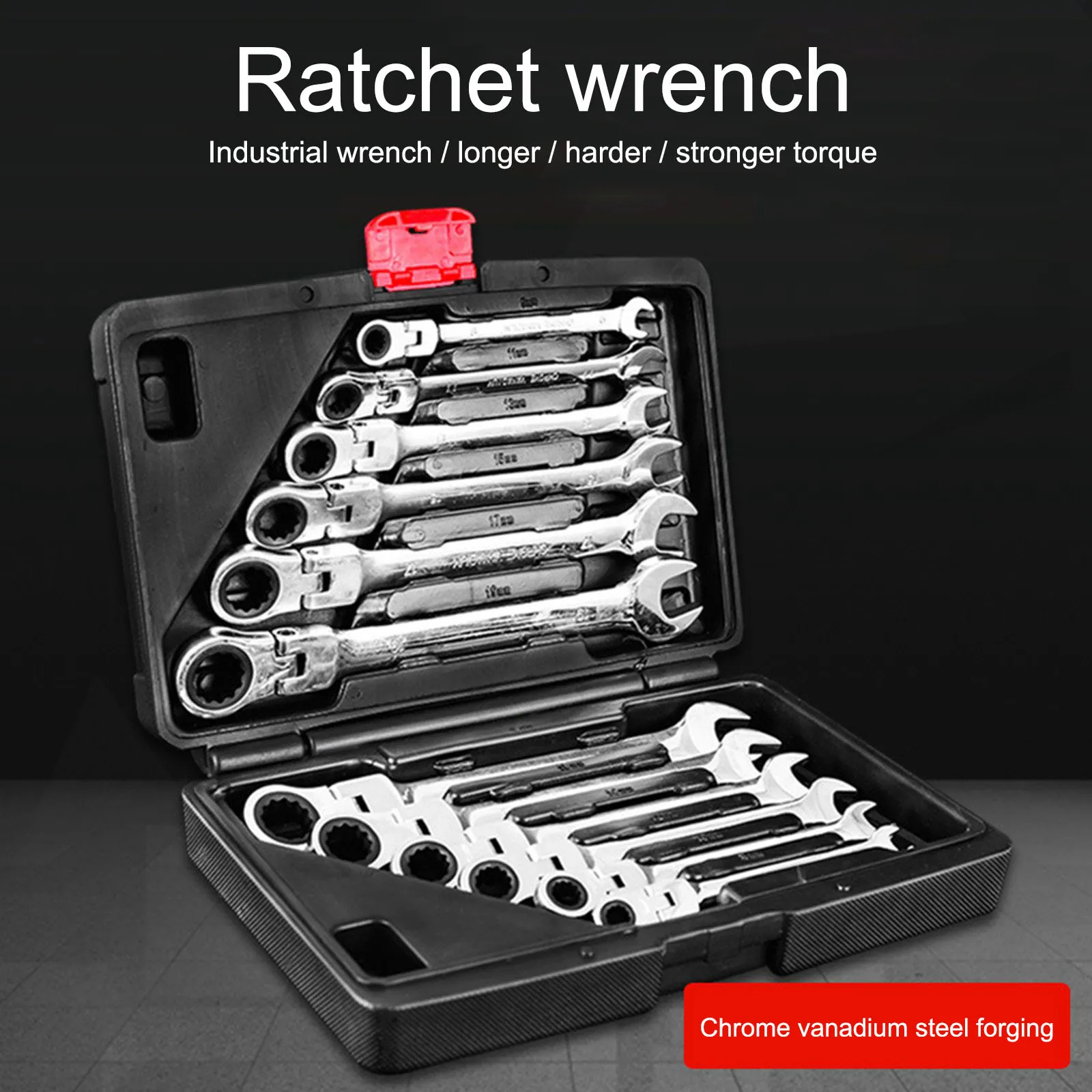 Гаечный ключ с храповым механизмом двойного использования, подвижная фиксированная головка, инструмент для ремонта автомобиля, 72 зубца, 12 шт., набор гаечных ключей с храповым механизмом
Гаечный ключ с храповым механизмом двойного использования, подвижная фиксированная головка, инструмент для ремонта автомобиля, 72 зубца, 12 шт., набор гаечных ключей с храповым механизмом