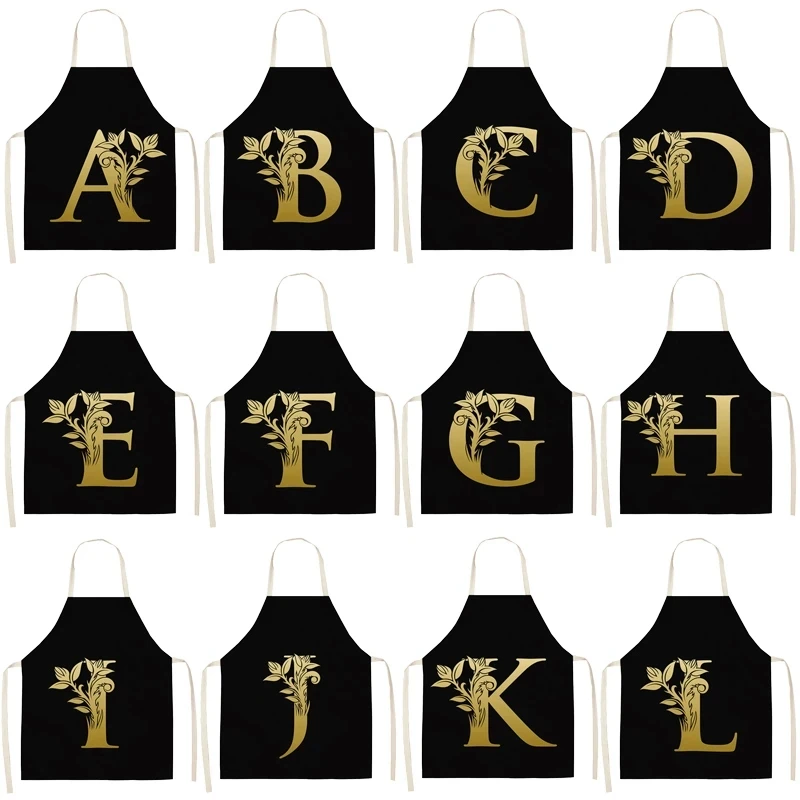 Golden Letters Pattern Apron for Women Kitchen Baking Accessories Sleeveless Cotton Linen Bibs Home Cooking Aprons 65x53cm
Golden Letters Pattern Apron for Women Kitchen Baking Accessories Sleeveless Cotton Linen Bibs Home Cooking Aprons 65x53cm
