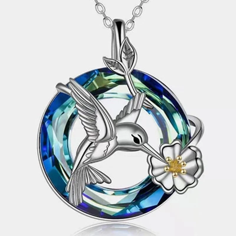 Trendy Blue Rainbow Crystal Flower Bird Necklaces for Women White Gold Color Bridal Wedding Jewelry Accessories Gifts
Trendy Blue Rainbow Crystal Flower Bird Necklaces for Women White Gold Color Bridal Wedding Jewelry Accessories Gifts