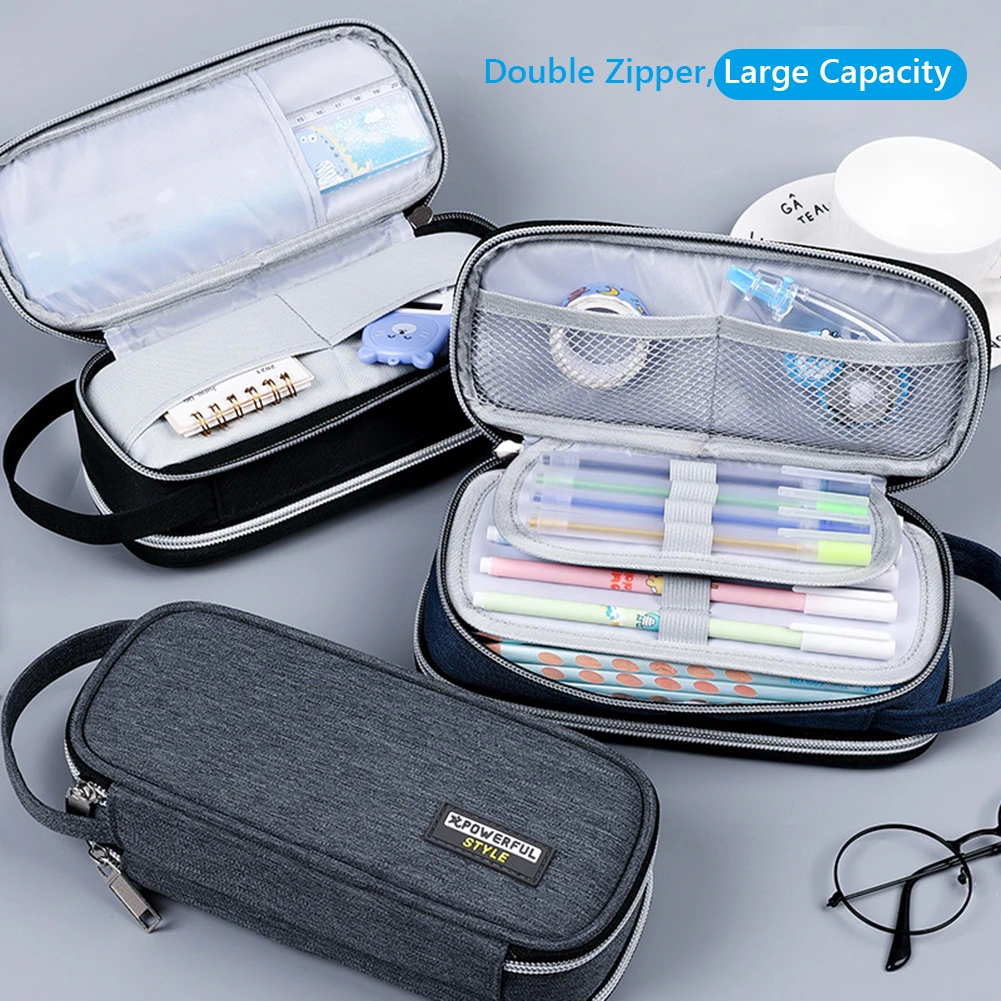 Large Capacity Pencil Case Multi-layer Canvas Pencil Bag Holder Organizer Washable with Double Zippers for Junior High School
Large Capacity Pencil Case Multi-layer Canvas Pencil Bag Holder Organizer Washable with Double Zippers for Junior High School
