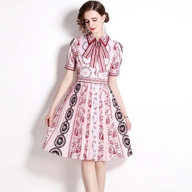 2022 Summer Runway Fashion casual Dress Women Short Sleeve Turn Down Collar Floral Print High Waist dress Vestido
2022 Summer Runway Fashion casual Dress Women Short Sleeve Turn Down Collar Floral Print High Waist dress Vestido