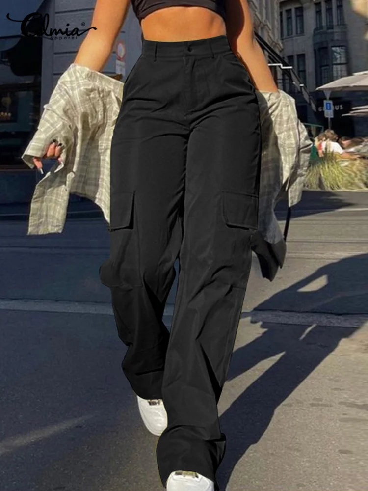 Celmia Women Elasitc High Waist Cargo Pant Spring Autumn Street Pants Casual Loose Pockets Thin Pantalon 2023 Fashion Trousers
Celmia Women Elasitc High Waist Cargo Pant Spring Autumn Street Pants Casual Loose Pockets Thin Pantalon 2023 Fashion Trousers
