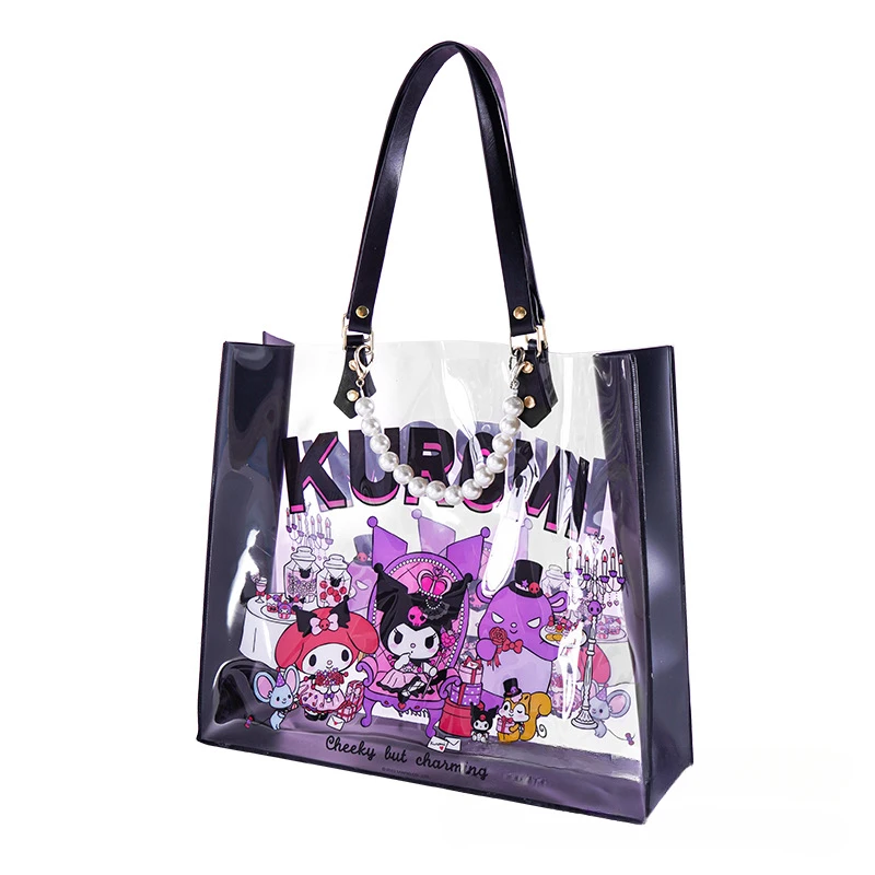 Сумка Sanrio, милая Подарочная сумка Kuromi, портативная мультяшная сумка, прозрачная Портативная Сумка-тоут для покупок
Сумка Sanrio, милая Подарочная сумка Kuromi, портативная мультяшная сумка, прозрачная Портативная Сумка-тоут для покупок
