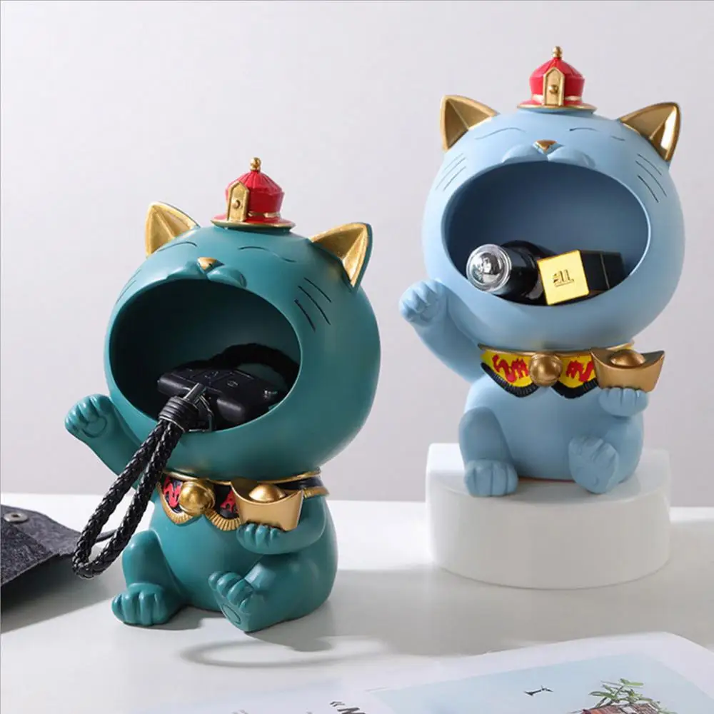 Домашнее украшение для хранения, приносящая удачу кошка, украшение для хранения ключей в гостиной, Настольный органайзер для хранения ключ... 
Домашнее украшение для хранения, приносящая удачу кошка, украшение для хранения ключей в гостиной, Настольный органайзер для хранения ключ...