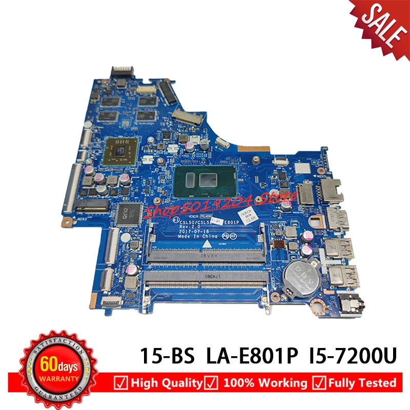 Материнская плата для ноутбука HP 15-BS 924756-001 924756-501 924756-601 928639-001
Материнская плата для ноутбука HP 15-BS 924756-001 924756-501 924756-601 928639-001