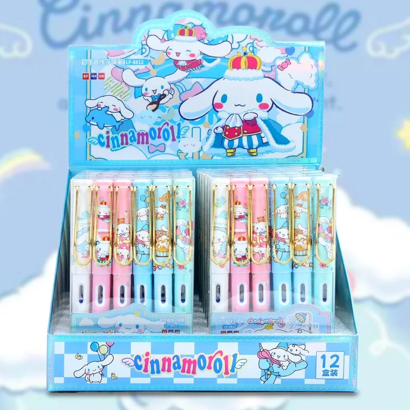 12/72pcs Sanrio Fountain Pen Replaceable Ink Bag Cinnamoroll Stationery Writing Pen 0.5 Blue School Students Pens Birthday Gifts
12/72pcs Sanrio Fountain Pen Replaceable Ink Bag Cinnamoroll Stationery Writing Pen 0.5 Blue School Students Pens Birthday Gifts