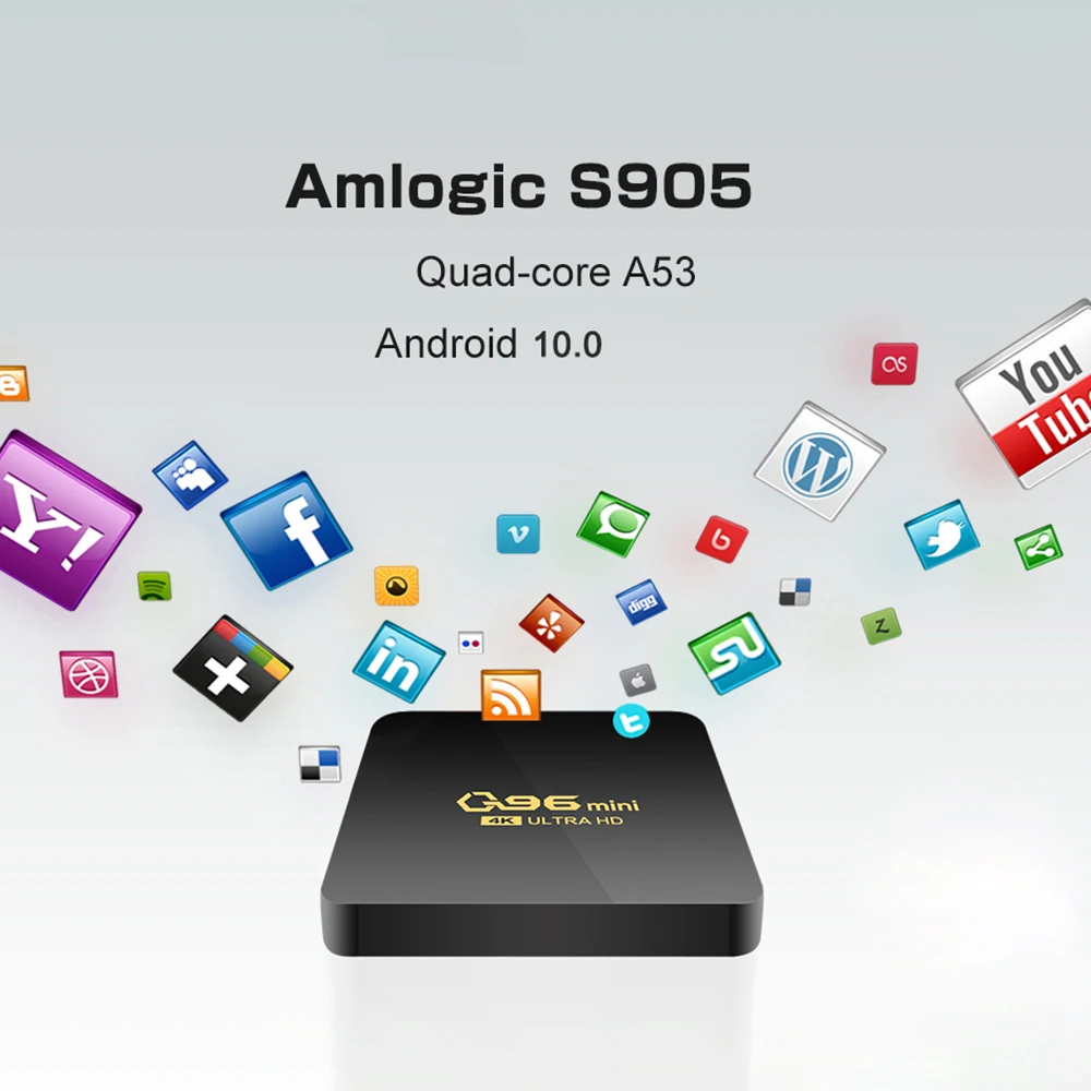 Q96 Mini/Mini+ Smart TV Box Android 11Amlogic S905 Quad Core 2.4G WIFI 4K Set Top Box
Q96 Mini/Mini+ Smart TV Box Android 11Amlogic S905 Quad Core 2.4G WIFI 4K Set Top Box