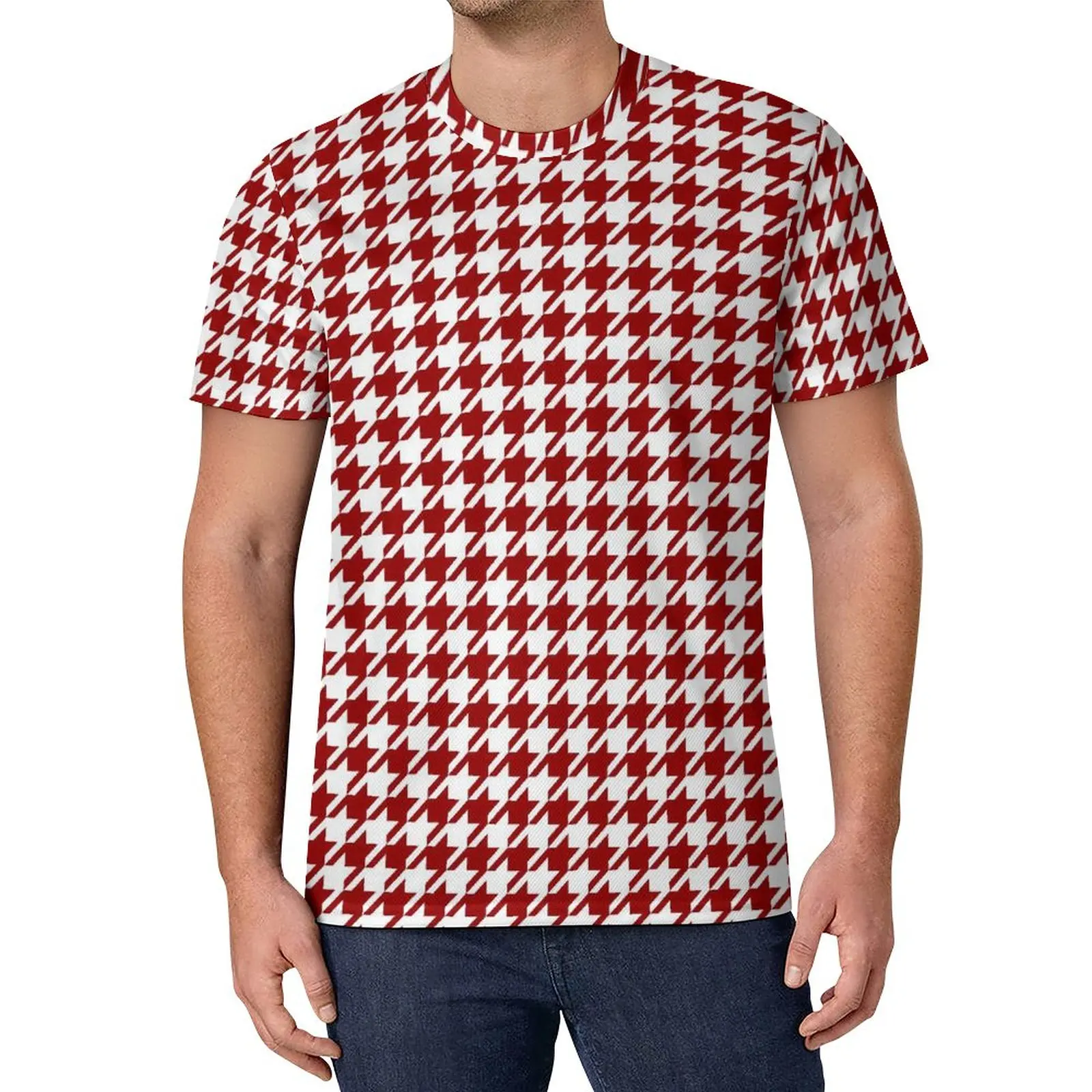 Houndstooth T Shirt Men Red And White Essential T Shirts Summer Harajuku Tee Shirt Short Sleeve Custom Oversized Tops
Houndstooth T Shirt Men Red And White Essential T Shirts Summer Harajuku Tee Shirt Short Sleeve Custom Oversized Tops