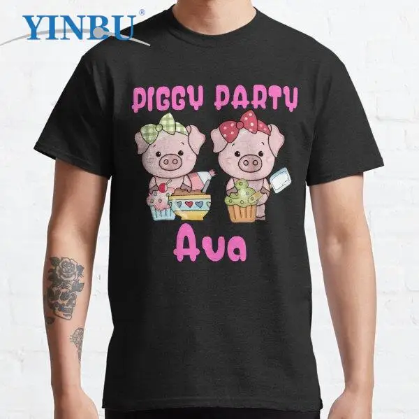 

Ava Piggy Party National Pig Day Men's t-shirt 2023 new in YINBU Brand Graphic Tee