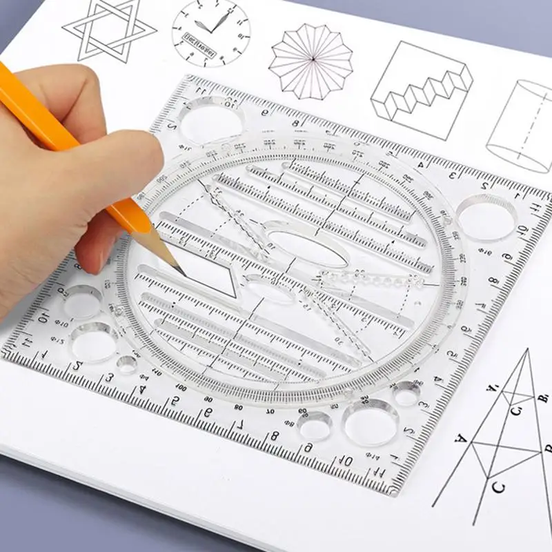 Creative Multifunctional Drawing Ruler Mathematical Geometry Template Student Scribe Handbook Design Drawing Ruler
Creative Multifunctional Drawing Ruler Mathematical Geometry Template Student Scribe Handbook Design Drawing Ruler