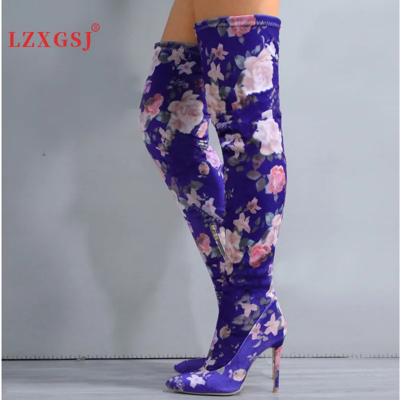 Sexy High Heels Purple Over The Knee Boots Women Shoes 2021 New Big Size Pointed Toe Print Stretch Knee Boots Ladies
Sexy High Heels Purple Over The Knee Boots Women Shoes 2021 New Big Size Pointed Toe Print Stretch Knee Boots Ladies