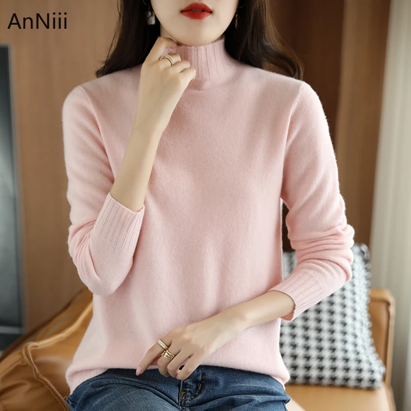 Knitted O Neck Turtleneck Winter Autumn Woman Sweater Pullovers Long Sleeve Female Solid Soft Jumper Fashion Clothing Tops
Knitted O Neck Turtleneck Winter Autumn Woman Sweater Pullovers Long Sleeve Female Solid Soft Jumper Fashion Clothing Tops