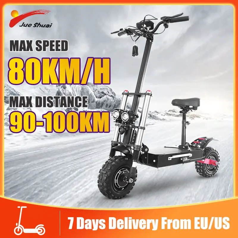 X60 Electric Scooter for Adults 60V 5600W Dual Motor E Scooter With Seat Foldable Scooter Electric 80KM/H Max Speed EU USA Stock
X60 Electric Scooter for Adults 60V 5600W Dual Motor E Scooter With Seat Foldable Scooter Electric 80KM/H Max Speed EU USA Stock