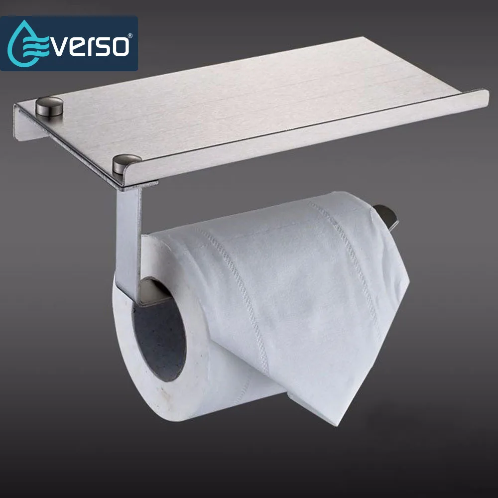 EVERSO Wall Mounted Toilet Paper Holder with Roll Tissue Rack Stainless Steel Bathroom Toilet 304 Roll paper holder with shelf
EVERSO Wall Mounted Toilet Paper Holder with Roll Tissue Rack Stainless Steel Bathroom Toilet 304 Roll paper holder with shelf