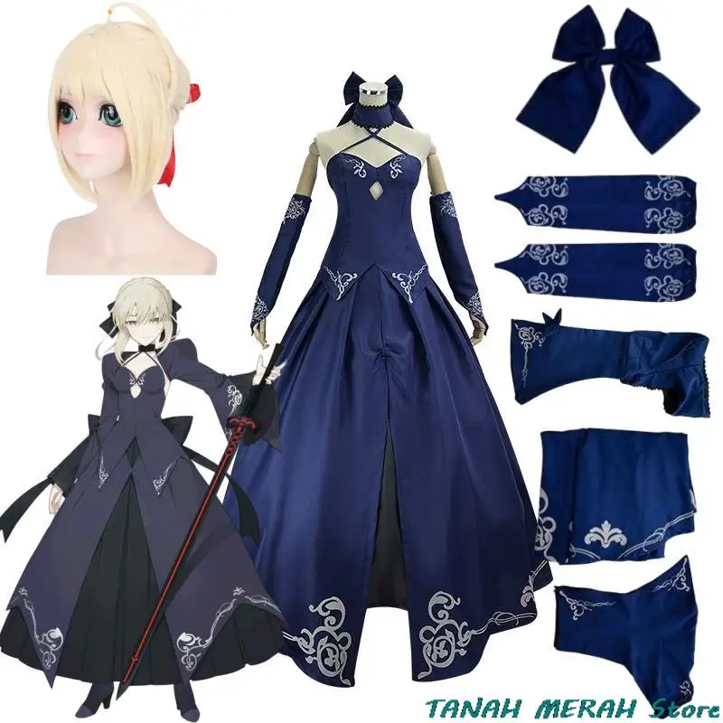 Anime Fate Altria Pendragon Altria Pendragon Alter Saber Cosplay Black Skirt Tops Cuff Halloween Carnival Full Set Costumes Wig
Anime Fate Altria Pendragon Altria Pendragon Alter Saber Cosplay Black Skirt Tops Cuff Halloween Carnival Full Set Costumes Wig