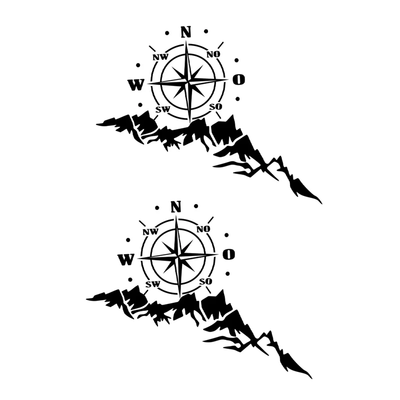 2Pcs 35X65cm Vinyl Auto Decal Rose Navigate Car Sticker Compass Totem Mountain Compass Hood Car Door Sticker Black 
2Pcs 35X65cm Vinyl Auto Decal Rose Navigate Car Sticker Compass Totem Mountain Compass Hood Car Door Sticker Black