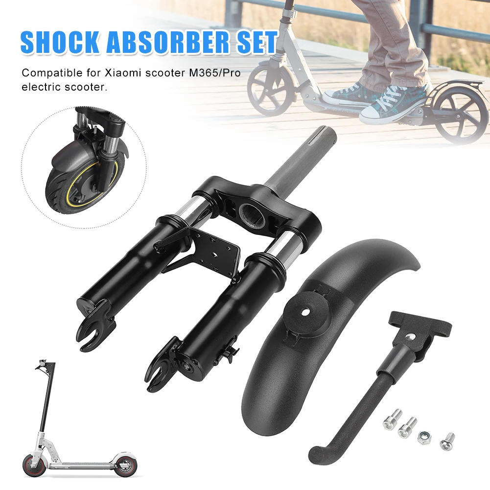 Electric Scooter Suspension Front Fork Shock Absorber with Kickstand Mudguard for Xiaomi M365/Pro Electric Scooter Accessories
Electric Scooter Suspension Front Fork Shock Absorber with Kickstand Mudguard for Xiaomi M365/Pro Electric Scooter Accessories