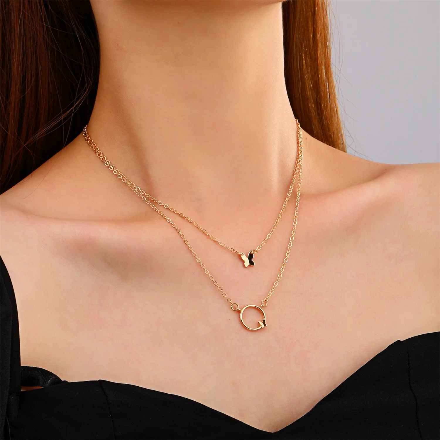2022 Korean Version of the Simple Double-layer Butterfly Ins Style Niche Design Sweet Collarbone Chain Retro Stacking Necklace
2022 Korean Version of the Simple Double-layer Butterfly Ins Style Niche Design Sweet Collarbone Chain Retro Stacking Necklace