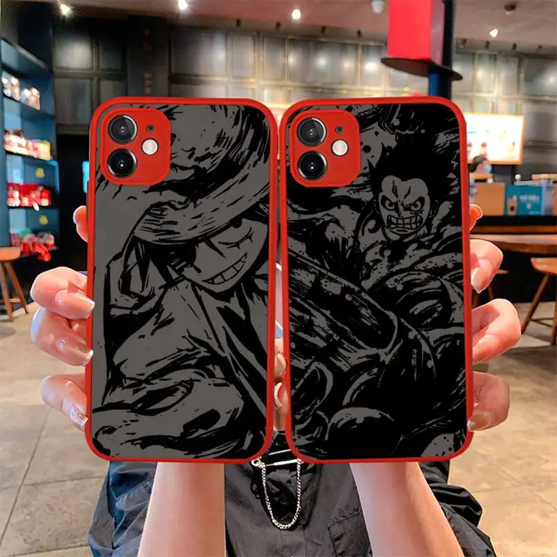 One piece Black and white Sketch Matte Transparent Light red Phone Case For iphone 12 11 Pro Mini Max XS X 8 7 Plus SE 2020 XR
One piece Black and white Sketch Matte Transparent Light red Phone Case For iphone 12 11 Pro Mini Max XS X 8 7 Plus SE 2020 XR