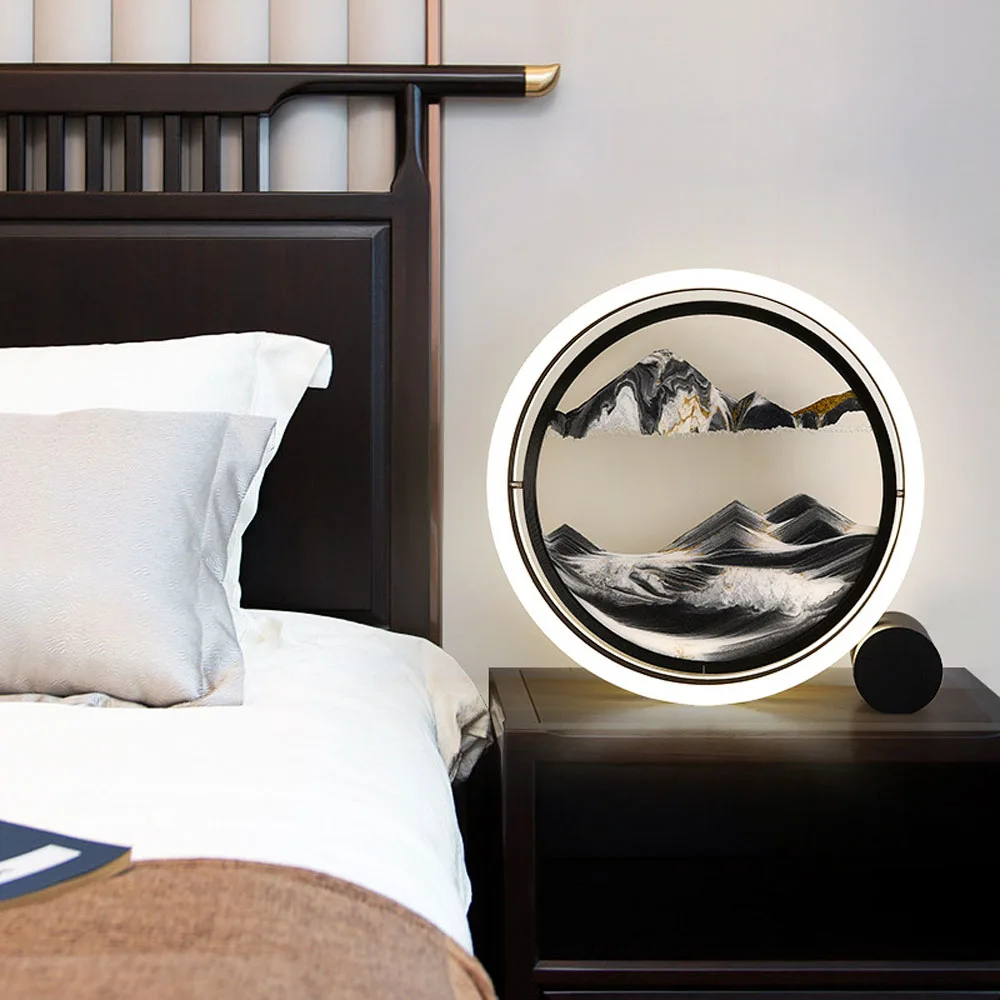 Creative Art Desk Light Rotating Hourglass LED Night Light Sand Painting Lighting Decoration Bedroom Desk Decoration Table Lamp
Creative Art Desk Light Rotating Hourglass LED Night Light Sand Painting Lighting Decoration Bedroom Desk Decoration Table Lamp
