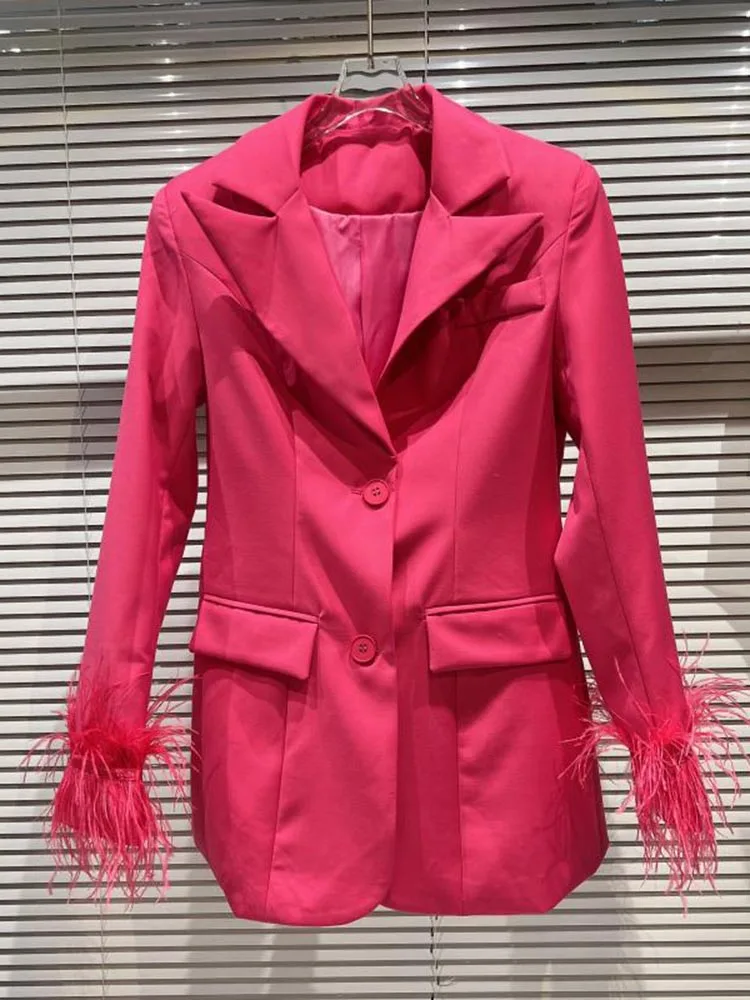 HIGH STREET Newest 2022 Designer Blazer Women's Stylish Feather Embellished Long Blazer
HIGH STREET Newest 2022 Designer Blazer Women's Stylish Feather Embellished Long Blazer