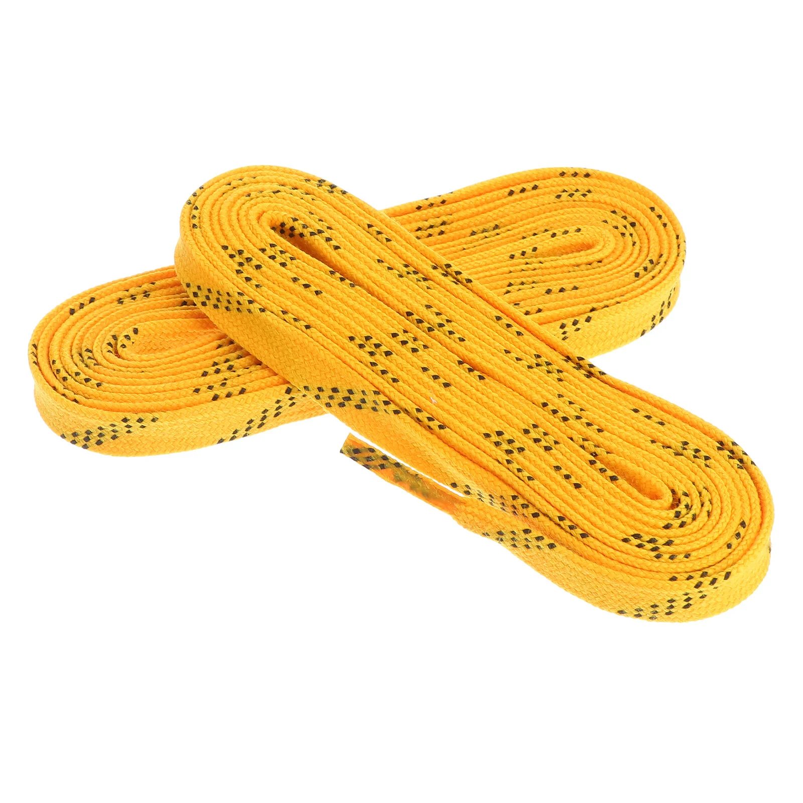 

1 Pair Long Elastic Waxed Shoelaces Anti- Freezing Anti- Breaking Shoe Laces for Sports Skiing Hockey ( Yellow, 96