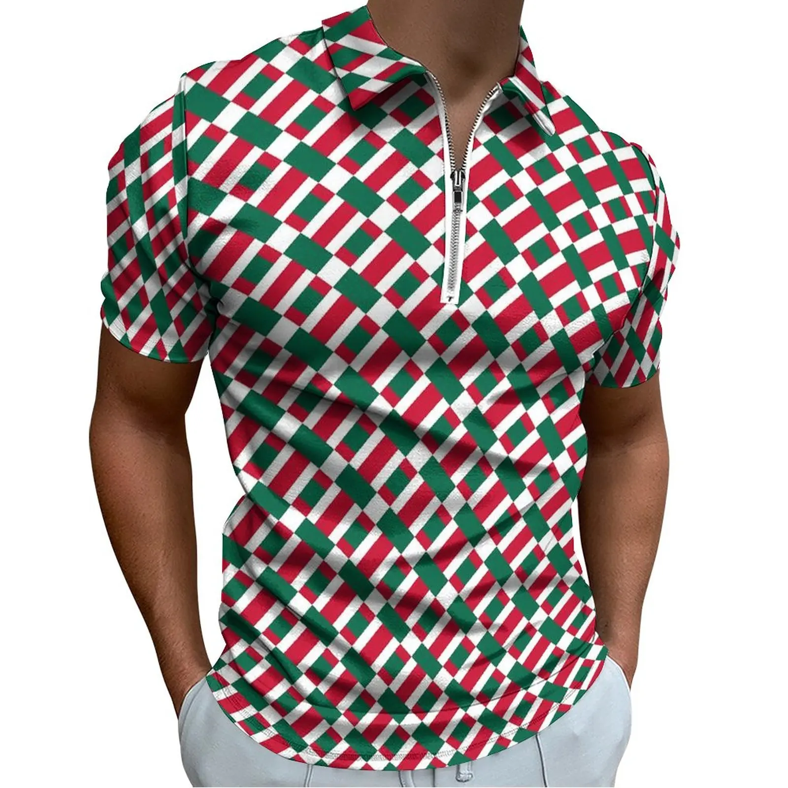 Patchwork Print Casual T-Shirts Red White Block Polo Shirt Zipper Y2K Shirt Men Graphic Clothing Plus Size 6XL
Patchwork Print Casual T-Shirts Red White Block Polo Shirt Zipper Y2K Shirt Men Graphic Clothing Plus Size 6XL