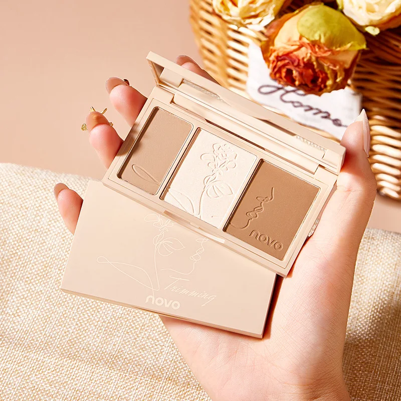 NOVO 3 Color Contour Highlight Easy Makeup Brighten Up The Face Matte Shadow Nose Shadow Three-dimensional Contour Facial Makeup
NOVO 3 Color Contour Highlight Easy Makeup Brighten Up The Face Matte Shadow Nose Shadow Three-dimensional Contour Facial Makeup