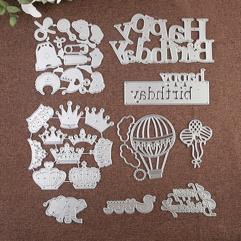 Happy Birthday Cutting Dies Baby Shower Dies Cuts For Card Making Balloons Die-cutting Stencils Invitation Card Album Scrapbooks
Happy Birthday Cutting Dies Baby Shower Dies Cuts For Card Making Balloons Die-cutting Stencils Invitation Card Album Scrapbooks