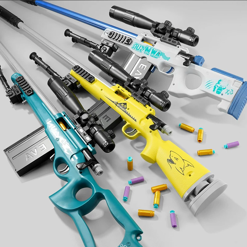 

98k AWM Shell Eject sniper rifle Gun Toy Soft Bullet Toy Gun Aiming Training airsoft gun model CS Game Model Gun Toys for boys
