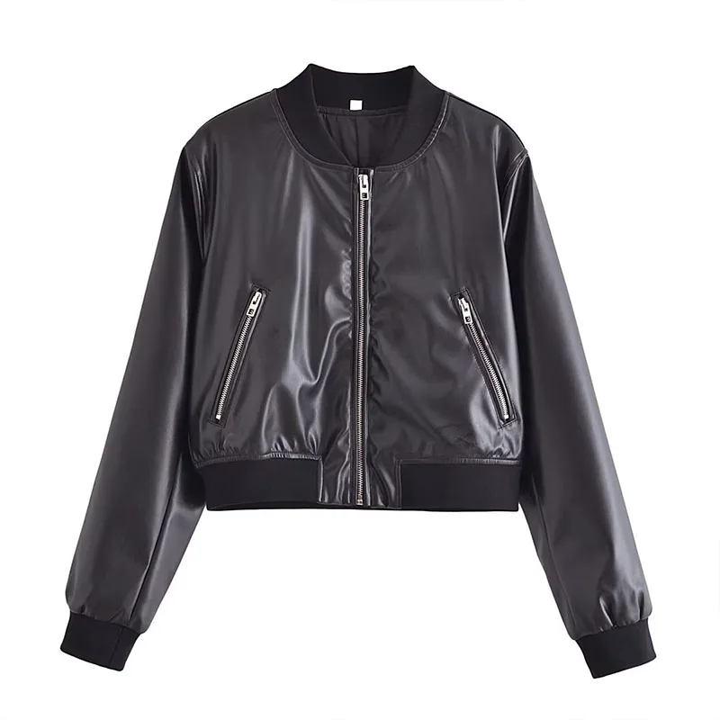 Autumn Women's Leather Pilot Jacket Coat 2023 New Casual Fashion Classic Round Collar Zip Pocket Loose Outwwear
Autumn Women's Leather Pilot Jacket Coat 2023 New Casual Fashion Classic Round Collar Zip Pocket Loose Outwwear