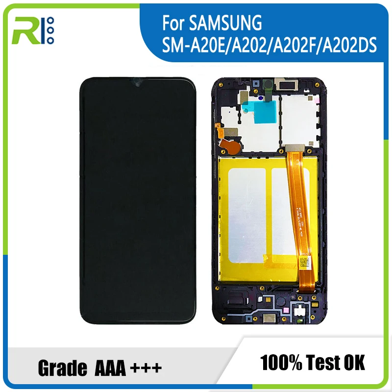 Оригинальный ЖК-дисплей A20E для Samsung Galaxy A20E, дисплей с рамкой 5,8 дюйма, SM-A202F A202DS A202F / DS A202, сенсорный ЖК-экран
Оригинальный ЖК-дисплей A20E для Samsung Galaxy A20E, дисплей с рамкой 5,8 дюйма, SM-A202F A202DS A202F / DS A202, сенсорный ЖК-экран