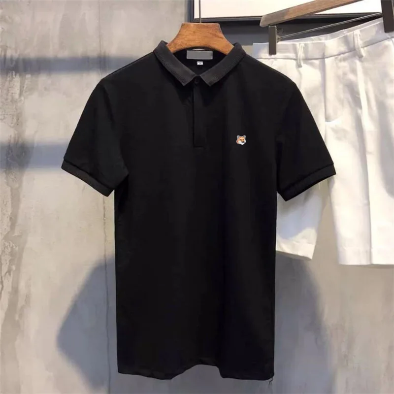New Mens Luxury Maison Fox Mascot Embroidery Brand Logo Men Cotton Polo T Shirt Stripes Fashion Short Sleeve Men Shirt Golf Tops
New Mens Luxury Maison Fox Mascot Embroidery Brand Logo Men Cotton Polo T Shirt Stripes Fashion Short Sleeve Men Shirt Golf Tops