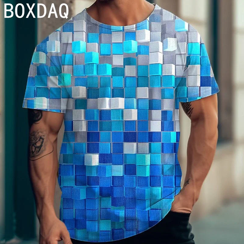 Big Size Men T-Shirt Colorful Plaid Pattern Tops Fashion Street Outdoor Personality Tee Summer Short Sleeve O-Neck Casual Tops
Big Size Men T-Shirt Colorful Plaid Pattern Tops Fashion Street Outdoor Personality Tee Summer Short Sleeve O-Neck Casual Tops