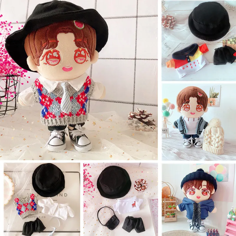 Cool Hat Sweater Pants bag 20cm Doll Clothes Cos Suit The same as famous Star 20cm Plush Doll's Clothes Outfit Accessories
Cool Hat Sweater Pants bag 20cm Doll Clothes Cos Suit The same as famous Star 20cm Plush Doll's Clothes Outfit Accessories
