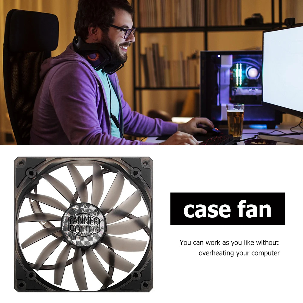 Computer Case Fan Cooler Professional Computer Accessories Fluid Dynamic Bearing 4Pin Quiet Chassis Cooling Fan
Computer Case Fan Cooler Professional Computer Accessories Fluid Dynamic Bearing 4Pin Quiet Chassis Cooling Fan