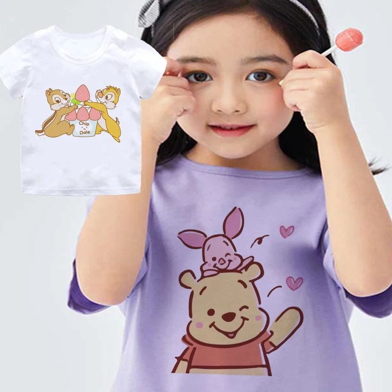 Children Clothes Disney Kawaii Cartoon Anime Winnie O-Neck White Purple Print Tops Boy Tees 2022 New Summer Baby Girl Clothes
Children Clothes Disney Kawaii Cartoon Anime Winnie O-Neck White Purple Print Tops Boy Tees 2022 New Summer Baby Girl Clothes